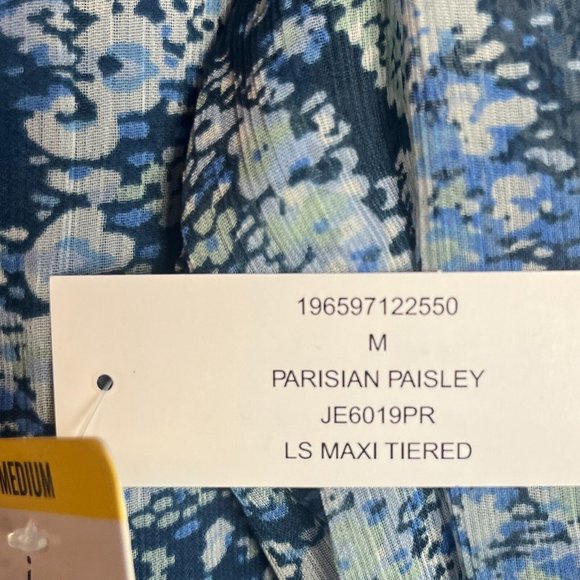 Joie Limited Edition Women’s Medium Maxi Dress Parisian Paisley Blue NWT Boho - Picture 9 of 13